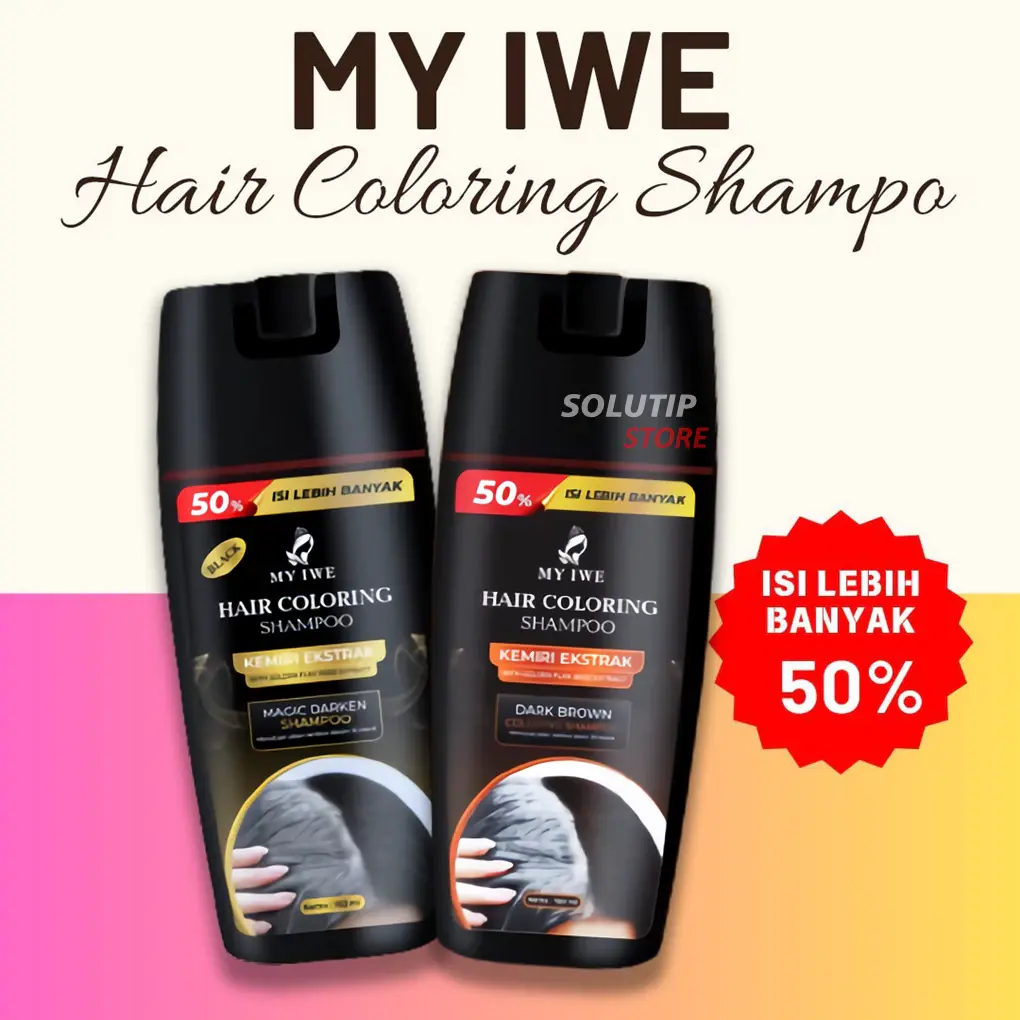 Shampo My Iwe Original Penghitam Rambut Beruban Instan / Penghitam Rambut Uban BPOM