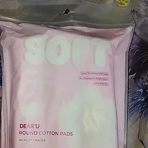 OHSOME-DEAR'U square/round crimping cotton pad - cotton pad Wajah Cleaning Kapas