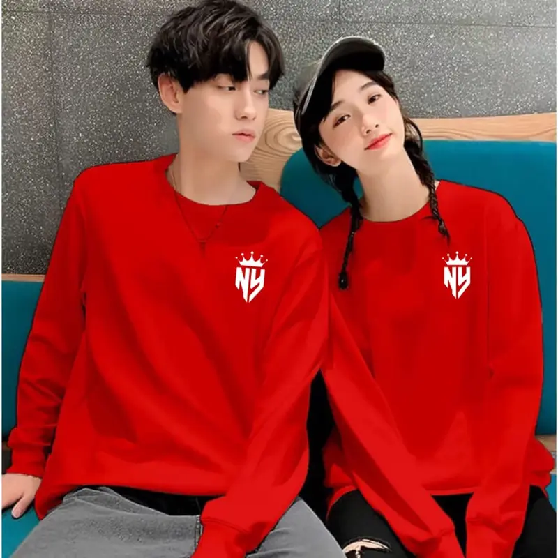 Atasan Lengan Panjang Couple Isi 2 Alya Edisi Logo QueeNY dan KingNY / Baju Couple / Kaos Couple Pasangan 8