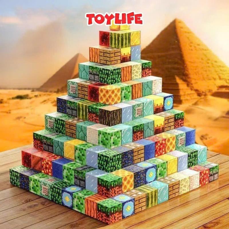 A1 - Bộ 100 Khối Nam Châm Minecraft Xếp Hình Siêu Mạnh Từ Tính Lực Hút Tốt 6 Mặt - Tháo Lắp Bộ Lắp Ráp