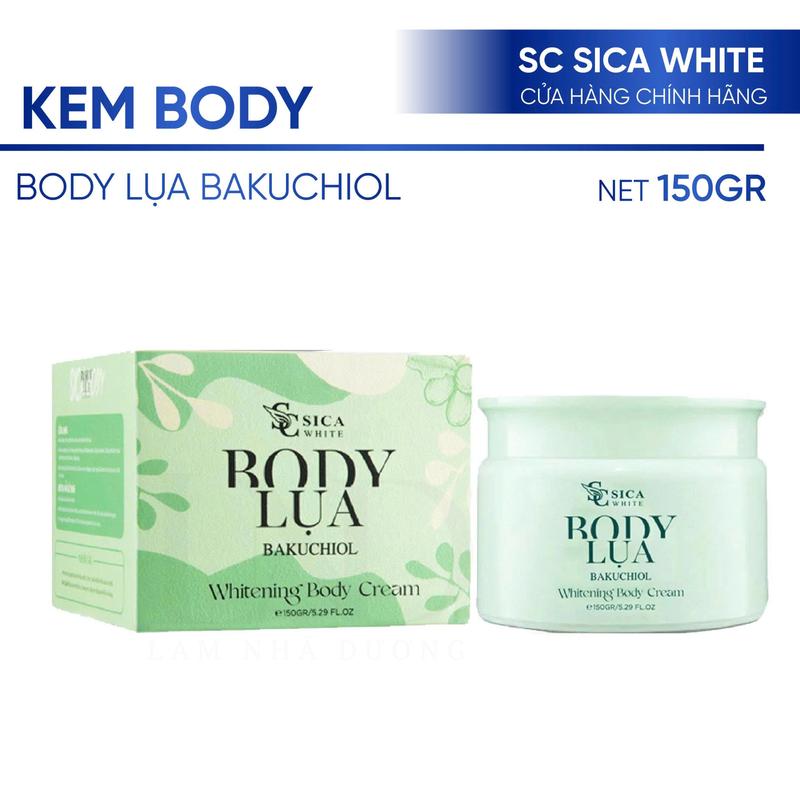 Kem Sica White, Body Bơ Lụa Bakuchiol 150g - Hỗ trợ kícḣ trắng, khử thâm, dưỡng ẩm