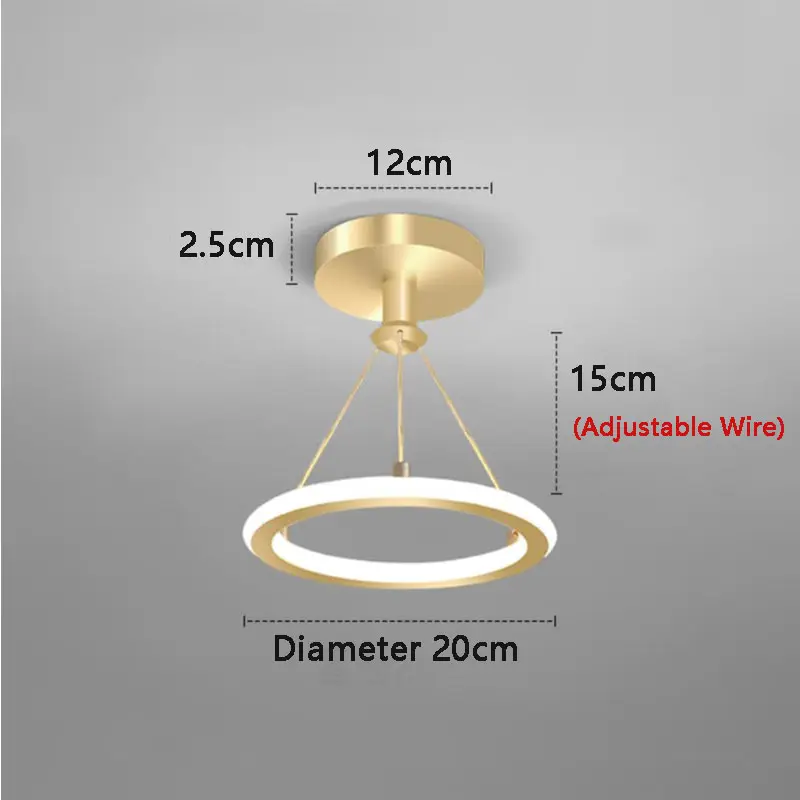 Lampu Gantung Mini LED 3 Warna Adjustable - Modern Minimalis untuk Ruang Tamu Kamar Balkon Lorong 8