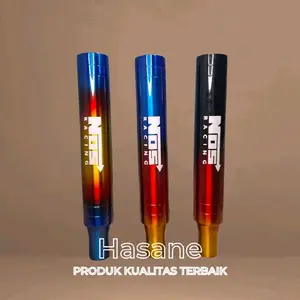 NOS Racing Knop Perseneling Mobil Universal Drat 14&17 25CM Baut Dobel Stainless Steel Anti-Karat Harga Ekonomis Nyaman Dalam Genggaman Mudah Dipasang - Car