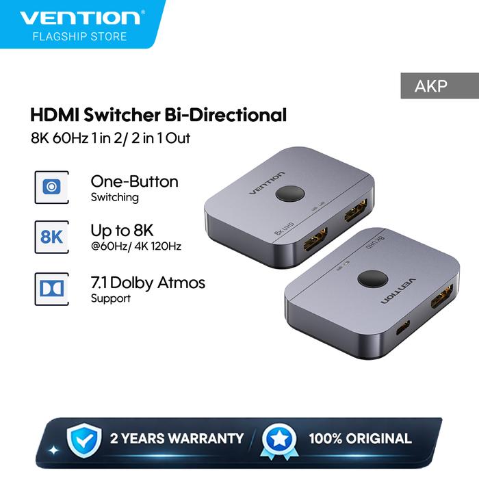 Gambar VentIon HDMI Switcher 8K 60Hz With Power Supply - AKP dari Vention By Andalan Kota Administrasi Jakarta Utara Tokopedia