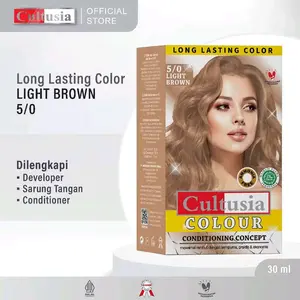 Cultusia Hair Color Light Brown 5/0 30 ml | Cat | Pewarna