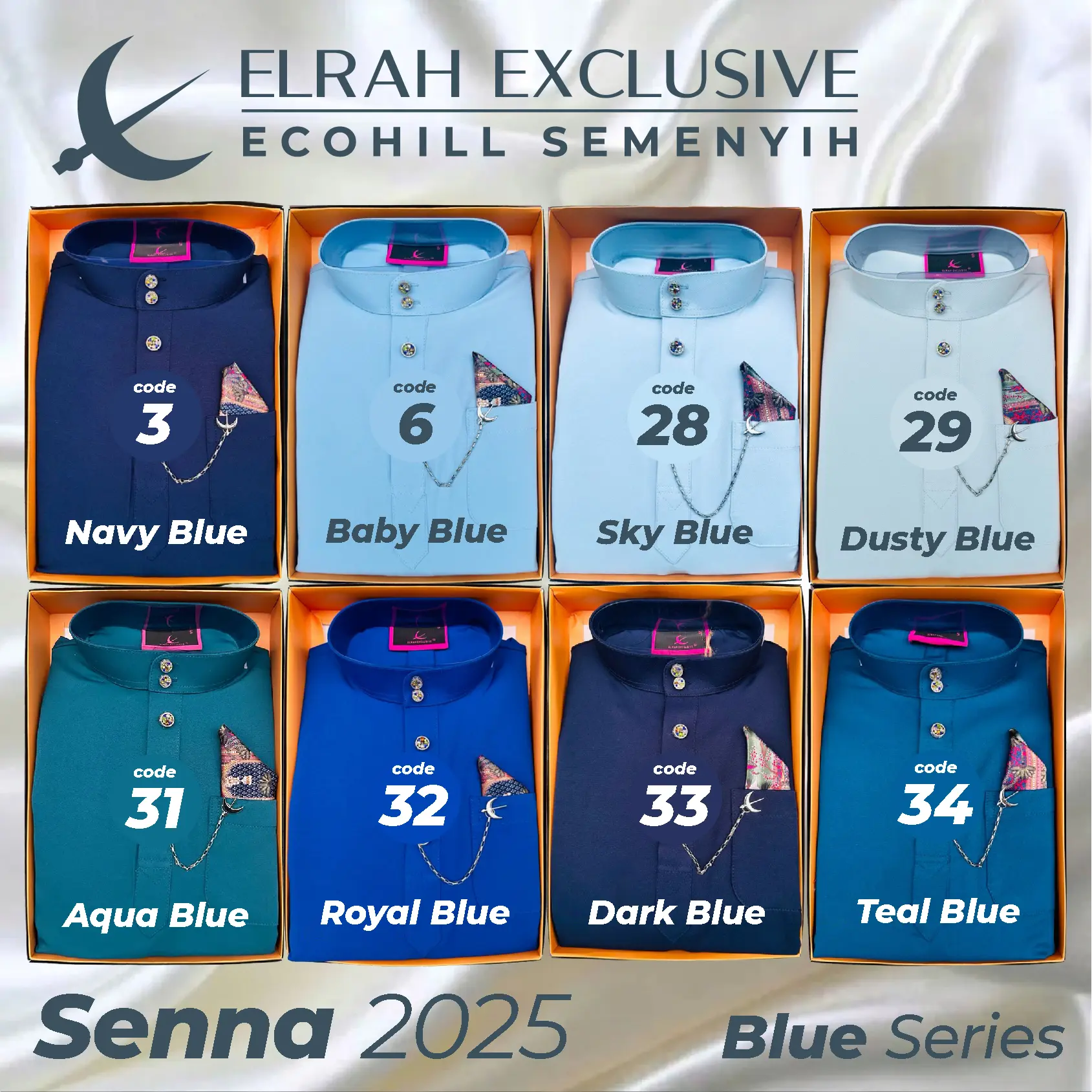 ELRAH EXCLUSIVE BAJU MELAYU TEAM BLUE SERIES