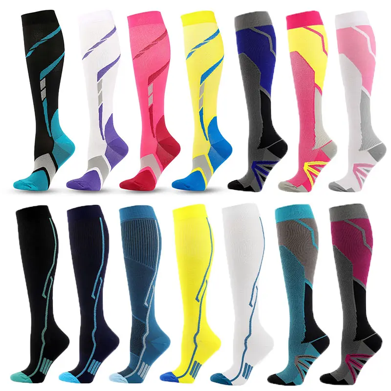 Vớ Nén, Dành Cho Nam Và Nữ, Vớ Thể Thao Nylon, Vớ Bóng Đá, Để Ngăn Chặn Giãn Tĩnh Mạch, Có Thể Đeo Được Trong Tất Cả Các Mùa, Vớ Yoga, Hàng Mới Về
