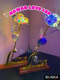 Gambar Lampu Hias Bunga Mawar LED Kado Romantis Hadiah Ultah Anniversary Dekorasi Kamar BONKA - Komplit LED Rainbow dari Bonekahandmadesukasuka Kota Surakarta 3 Tokopedia