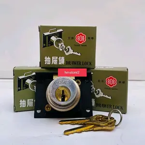 Kunci Laci 808 Original Asli Lemari Kayu Aluminium Drawer Lock + Sekrup