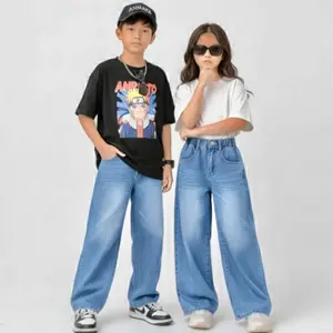 Celana SKENA Gombrong Jeans  Anak 3 - 12th bahan jeans premium 10oz tebal lembut Unisex