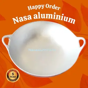 Nasa Aluminium Wajan 24cm Diameter 24cm Ketebalan 3mm Anti Karat Tahan Korosi Perlengkapan Penggorengan Kitchenware