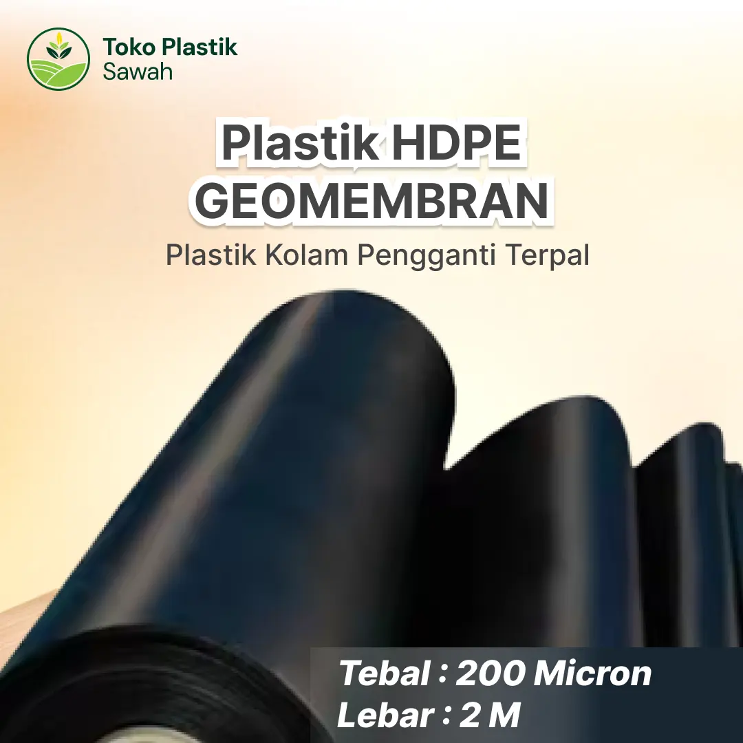 GEOMEMBRAN HDPE TEBAL 200 MICRON LEBAR 2 METER