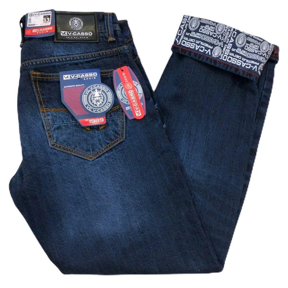 Celana Jeans Panjang Pria V-CASSO Denim Original Standar Reguler Non Street Nyaman Dipakai Fit