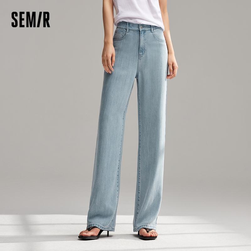 Semir Quần Jean Denim Nữ Eo Co Giãn Quần Dài Phong Cách Cổ Điển Và Mùa Hè Dáng Rộng Vừa Vặn Quần Ống Rộng Hợp Xu hướng