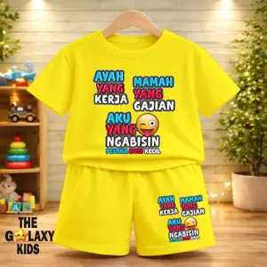 THE GALAXY KIDS-SETELAN BAJU ANAK LAKI LAKI USIA 0-8 TAHUN GAMBAR KATA KATA VIRAL BAHAN KATUN COMBED PREMIUM / SETELAN FASHION ANAK / SETELAN CELANA PENDEK DISTRO / KAOS ANAK MURAH / SETELAN BAJU ANAK LAKI LAKI KEKINIAN NYAMAN