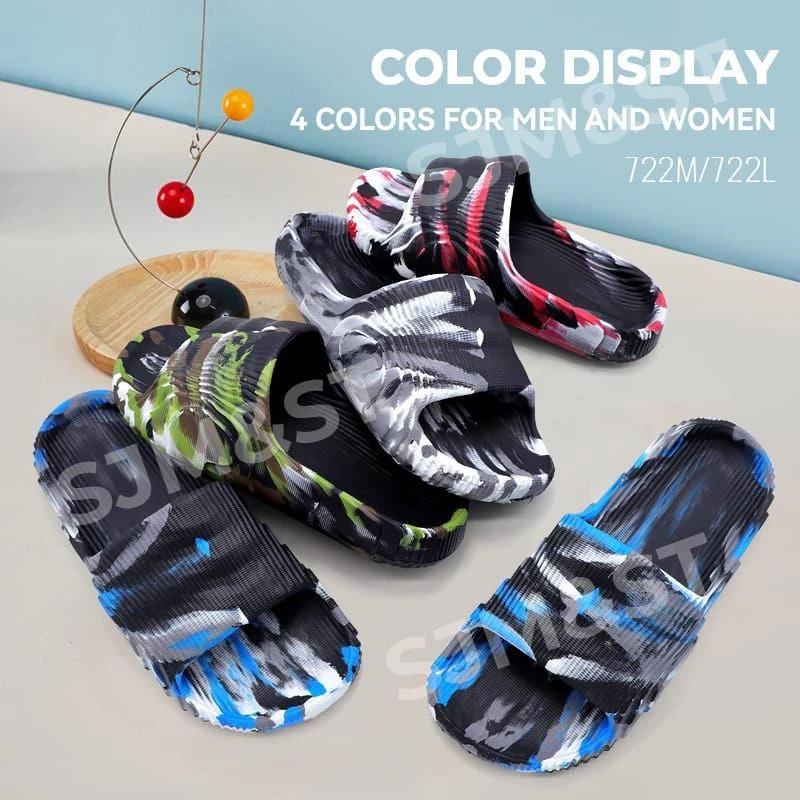 Sandal Slip-On Dewasa dan Anak Adilette Loreng Polos Terbaru Kekinian Trendy Modis 8