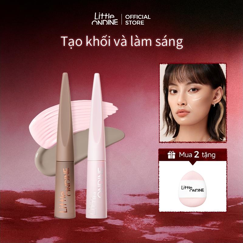  Kem Highlight dạng lỏng Little Ondine tạo khối bắt sáng má  hồng 