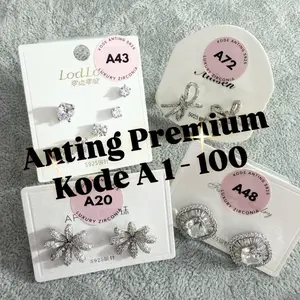 [ NEW MODEL  ] Kode A 1 - 100 ANTING PREMIUM IMP()RT LUXURY ZIRCONIA CRYSTAL GOLD PLATED ANTI KARAT