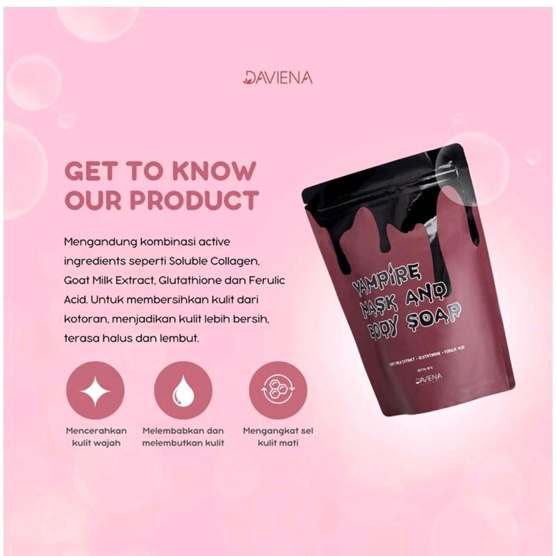 [ READY ] VAMPIRE MASK AND BODY SOAP | DAVIENA SKINCARE Mencerahkan Tubuh Perawatan 0