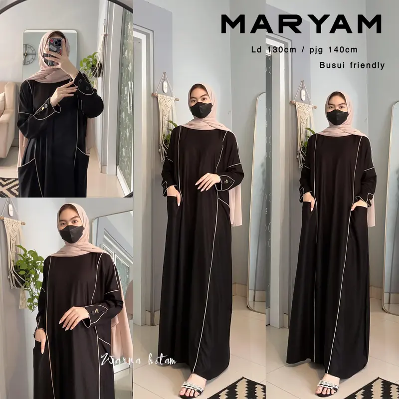 MARYAM Abaya Twill Premium BY Fairuz Muslim Gamis 4