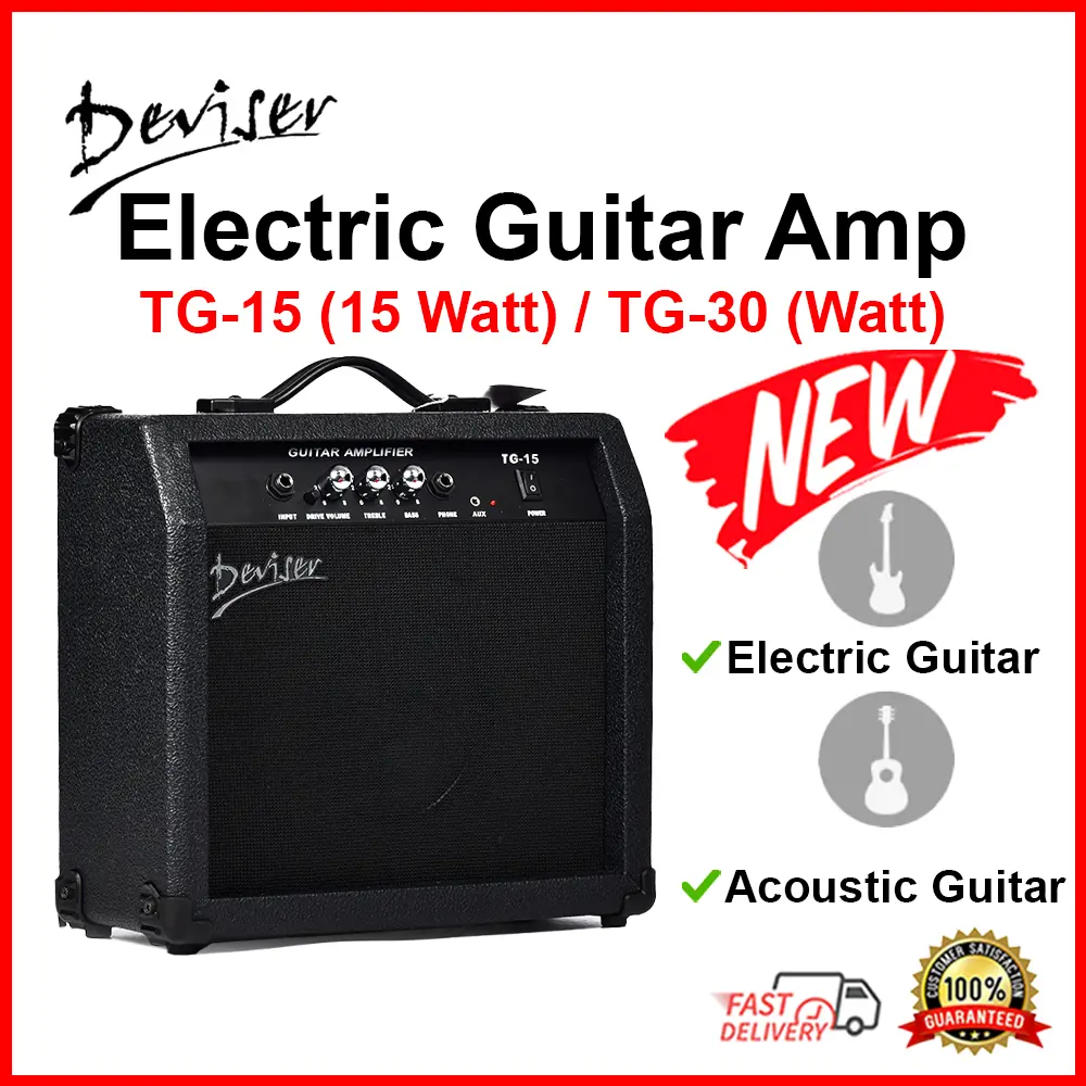 DEVISER ( TG-5 / TG-15 / TG-30 ) 5W / 15W / 30W Electric Elektrik Bass Amplifier Gitar Akustik Amp