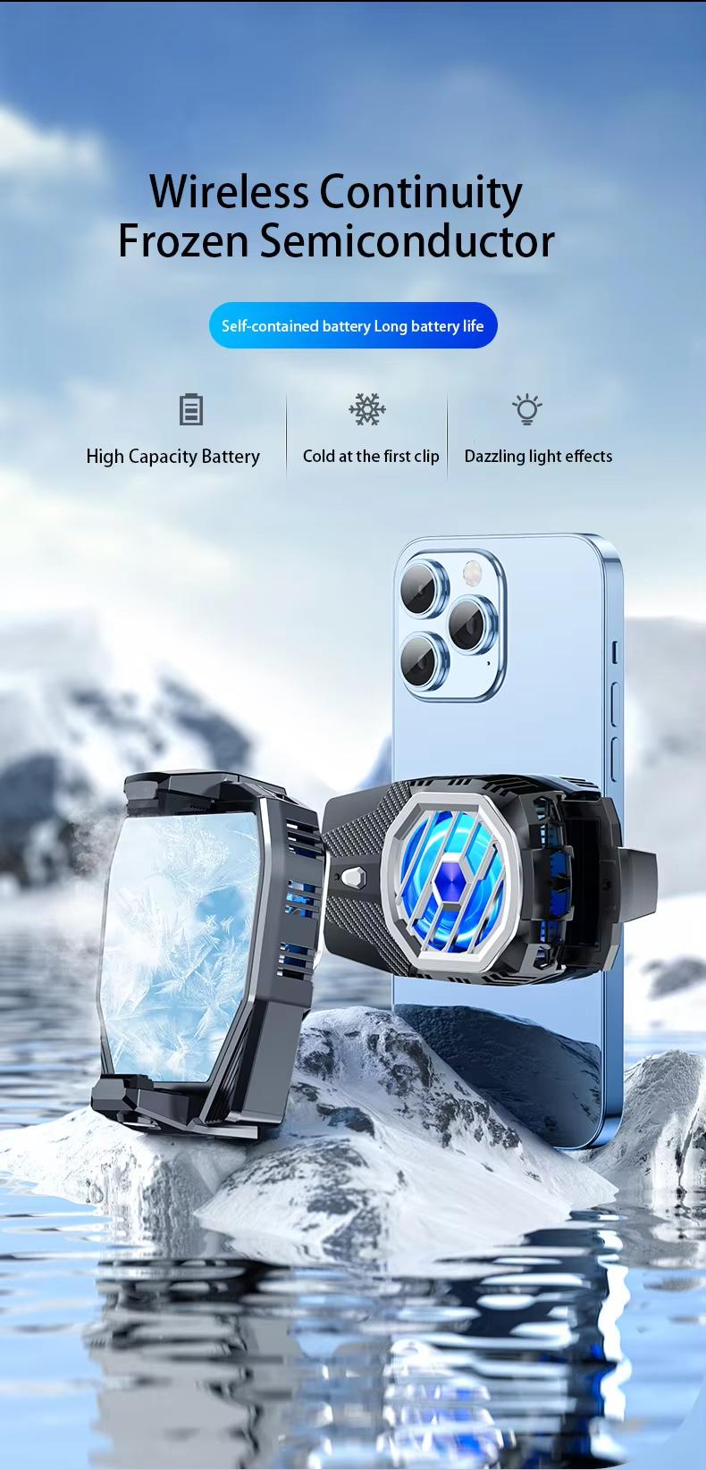 Product Introduction of X91 LED Wireless Mobile Phone Semiconductor Refrigeration Radiator Gaming/Live Streaming Heat Sink 0