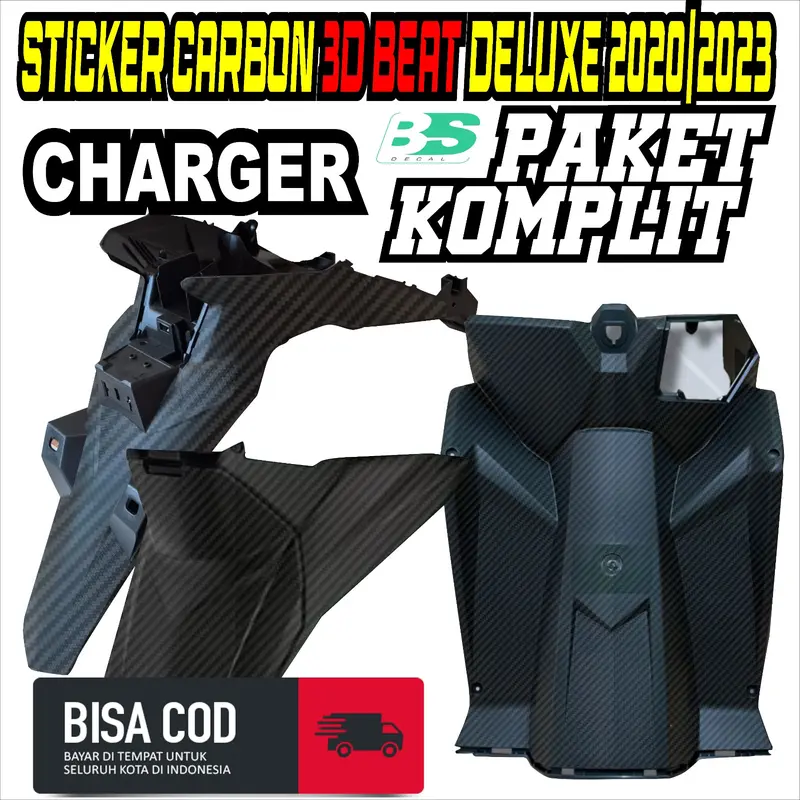 STRIPING STICKER CARBON 3D PELINDUNG DASHBOARD Motor BEAT DELUXE 2020-2023 PAKET KOMPLIT 0