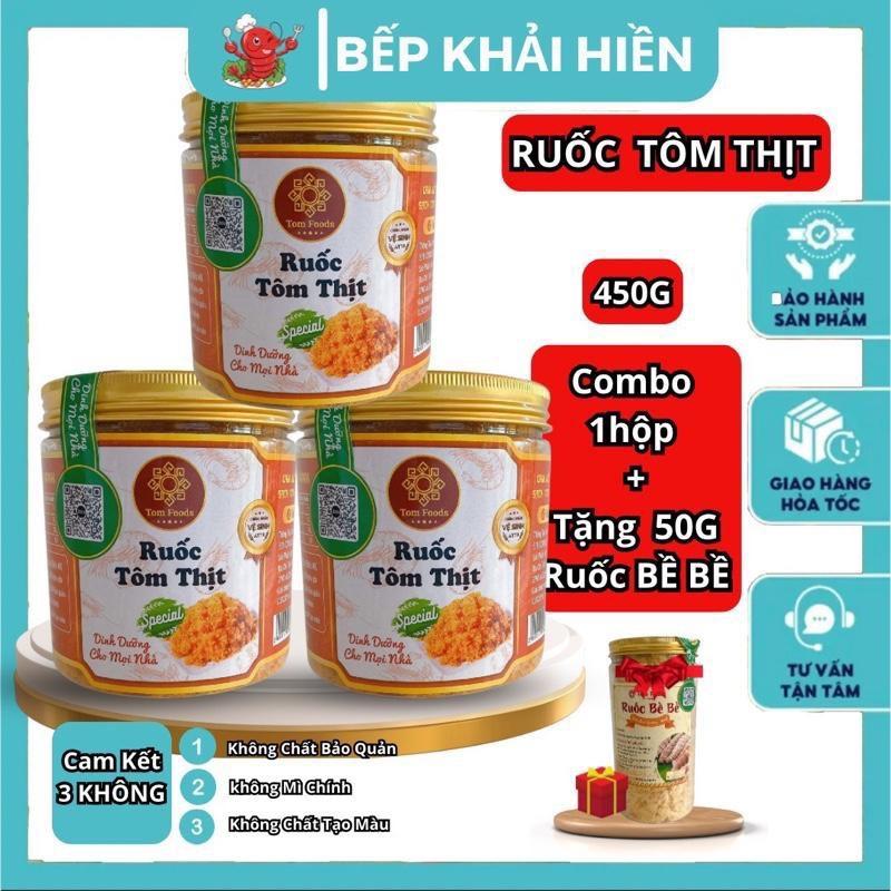 Ưu Đãi Săn Sale LiveStream 450Gr Ruốc Tôm Thịt Bếp Khải Hiền Food Ăn Liền