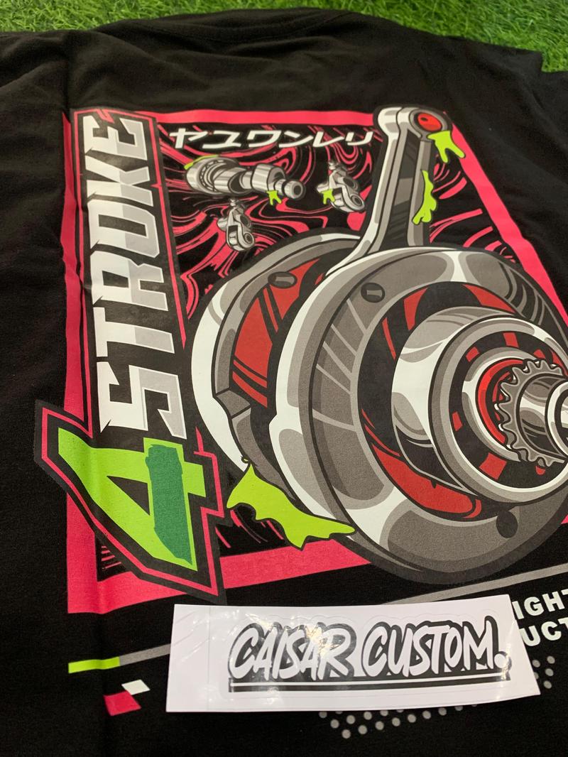 Product Introduction of Kaos Distro Racing 4 Tak Four Stroke Engine Indonesia Racing CB GL Tiger Herek - Combed, Sablon 25