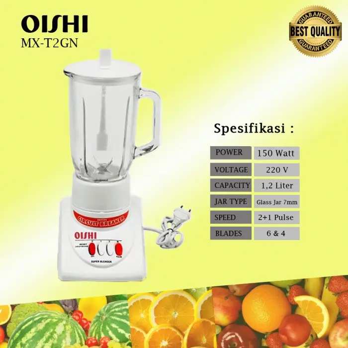 BLENDER 2 in 1 - KACA - OISHI MX-T2GN NEW