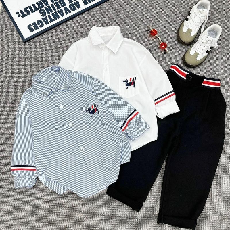    18 -60KG  Áo Sơ Mi Dài Tay Cho Bé Trai - Áo Sơ Mi Kiểu Dáng hàn quốc Fom Chuẩn - Áo Sơ Mi Trắng Bé Trai Kích Cỡ Vừa Lớn Mã P3 