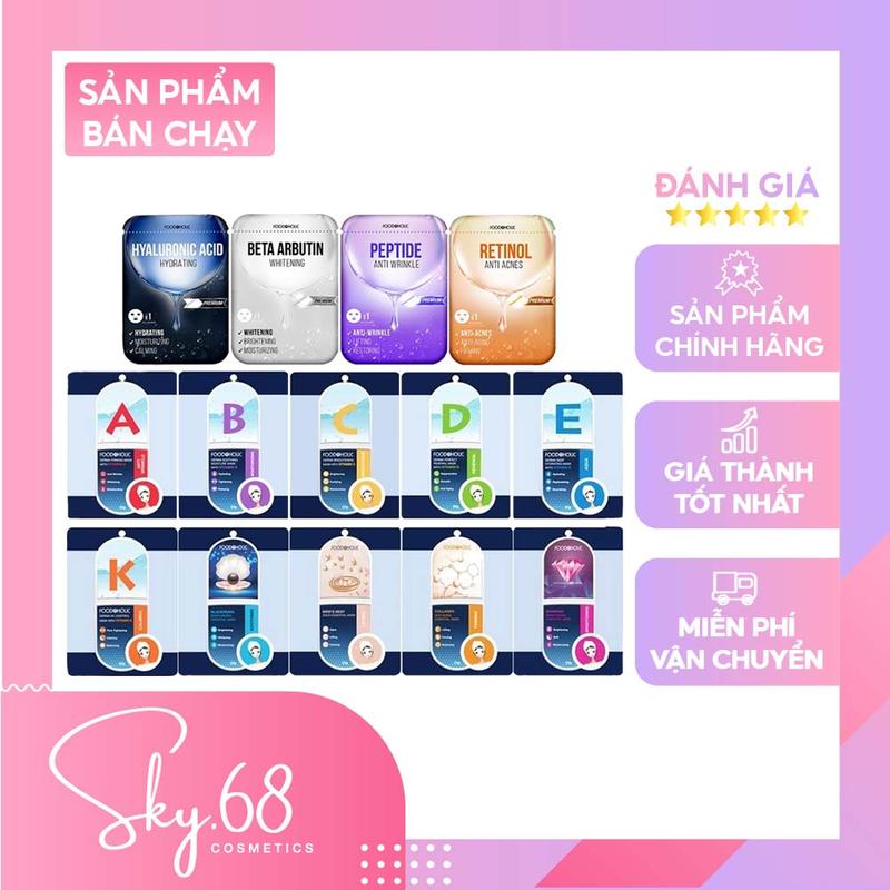 Mặt Nạ Giấy Dưỡng Ẩm Da Chăm Sóc Da Foodaholic Mask 23g