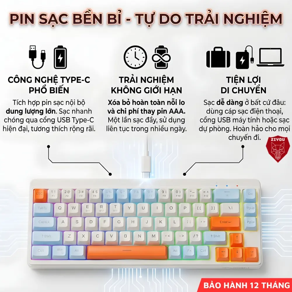 Bàn Phím MINI Không Dây Ziyou FreeWolf M68 Full LED Gõ Êm Giảm Ồn 3 Chế Độ Kết Nối Tương Thích Máy Tính, Điện Thoại | BigBuy360 - bigbuy360.vn Bàn Phím MINI Không Dây Ziyou FreeWolf M68 Full LED Gõ Êm Giảm Ồn 3 Chế Độ Kết Nối Tương Thích Máy Tính, Điện Thoại | BigBuy360 - bigbuy360.vn