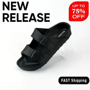 CLOSS Sandal Fashion Musim Panas Dua Tali yang Dapat Disesuaikan untuk Pria dan Wanita Comfortable dan Stylish draco slides Slip on Machine washable Non-slip grip - ShoesSandal selop pria casual slip-on - Sendal