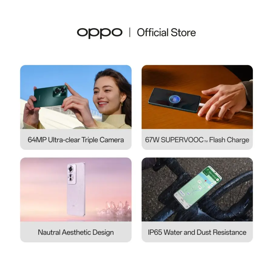 HP OPPO Reno 11F 5G 8GB+256GB Garansi Resmi 1 Tahun