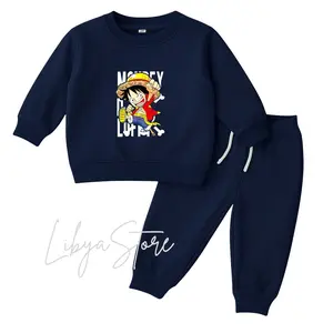 ONE PIECE LUFFY MUGIWARA SETELAN JOGER ANAK LUCU COWOK CEWEK VIRAL MUSIM UNISEX