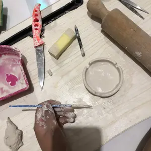 Clay & Varnish Set / Modelling Clay / Clay Putih Siap Pakai