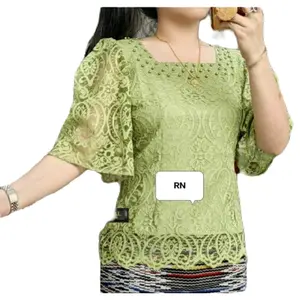 Atasan/Blose Kebaya Renda Model Terbaru Dindaa Fashion Mewah Dress Pesta Kondangan Wanita Baju /Kebaya Terbaru/Kebaya Wisuda/Kebaya Formal Dewasa brokat Natal Lembut Nyaman Seragam