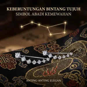 Anting luxury wanita model korea 7 diamond tampak mahal