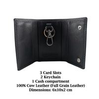 Gambar Louis Andreano Dompet Kunci LA-228 Hitam Kulit Sapi Full Grain 2 Gantungan 3 Tempat Kartu Elegan & Minimalis - HItam dari Louis Andreano Kota Administrasi Jakarta Barat 2 Tokopedia