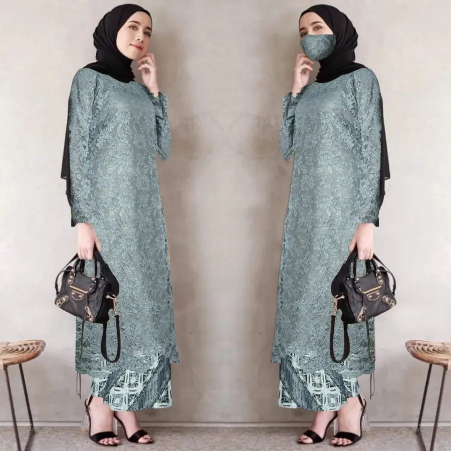Setelan kebaya Brokat Tunik M L XL XXL XXXL 4L 5L jumbo SETELAN KEBAYA JUMBO PREMIUM M-5XL BIG SIZE / SERAGAMAN PESTA / KONDANGAN / HAJATAN / SET PAKAIAN BESAR JUMBO
