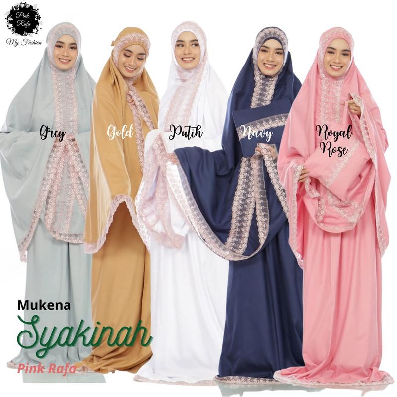 Mukena couple ibu anak lace bordir khadijah syakinah by pink rafa. 7