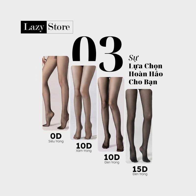  Lazy Store Quần Tất Nữ SIêu Mỏng Thon Chân Mịn Da Freesize <60kg <1m60 