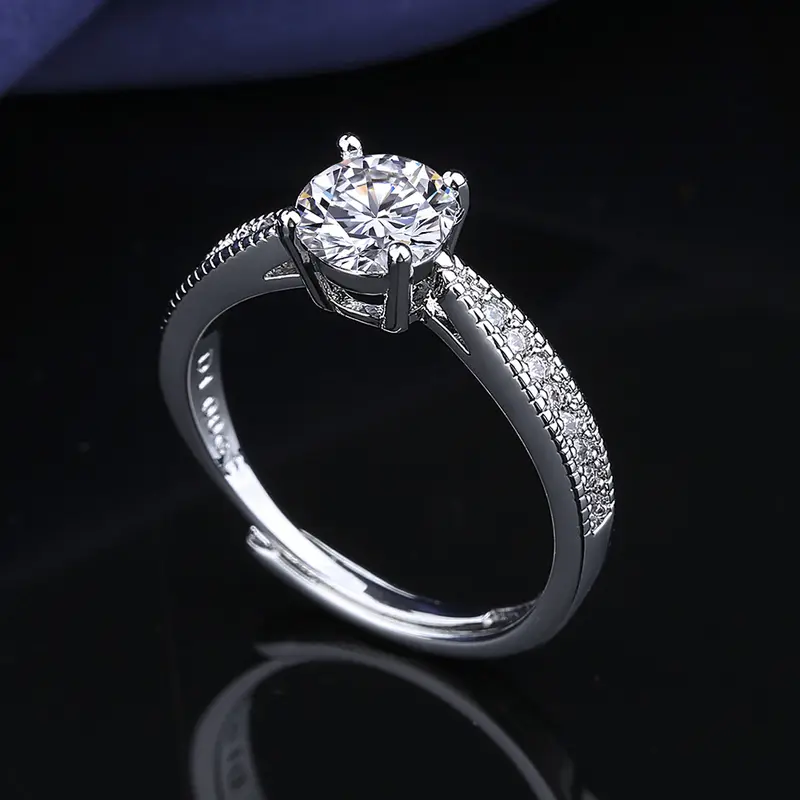 Cincin Wanita Jewellery Ring Kawin Aksesoris Pasangan Cowo Pria Adjustable Berkualitas High Quality Perhiasan Elegan Cantik Mewah 1 Carat Couple Grade VVS1 Garansi 1 Tahun COD 09 6