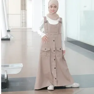 overall Korean style anak usia 4-15thn overall anak Remaja Wanita bahan metalika tebal adem dan ringan di pakai Baju Muslim Dress