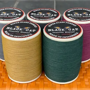 Black Cat Gelasan Matot Import Ori 0.22 6000yard Senar Layangan untuk Turnamen Kualitas Ekspor Made in Indonesia