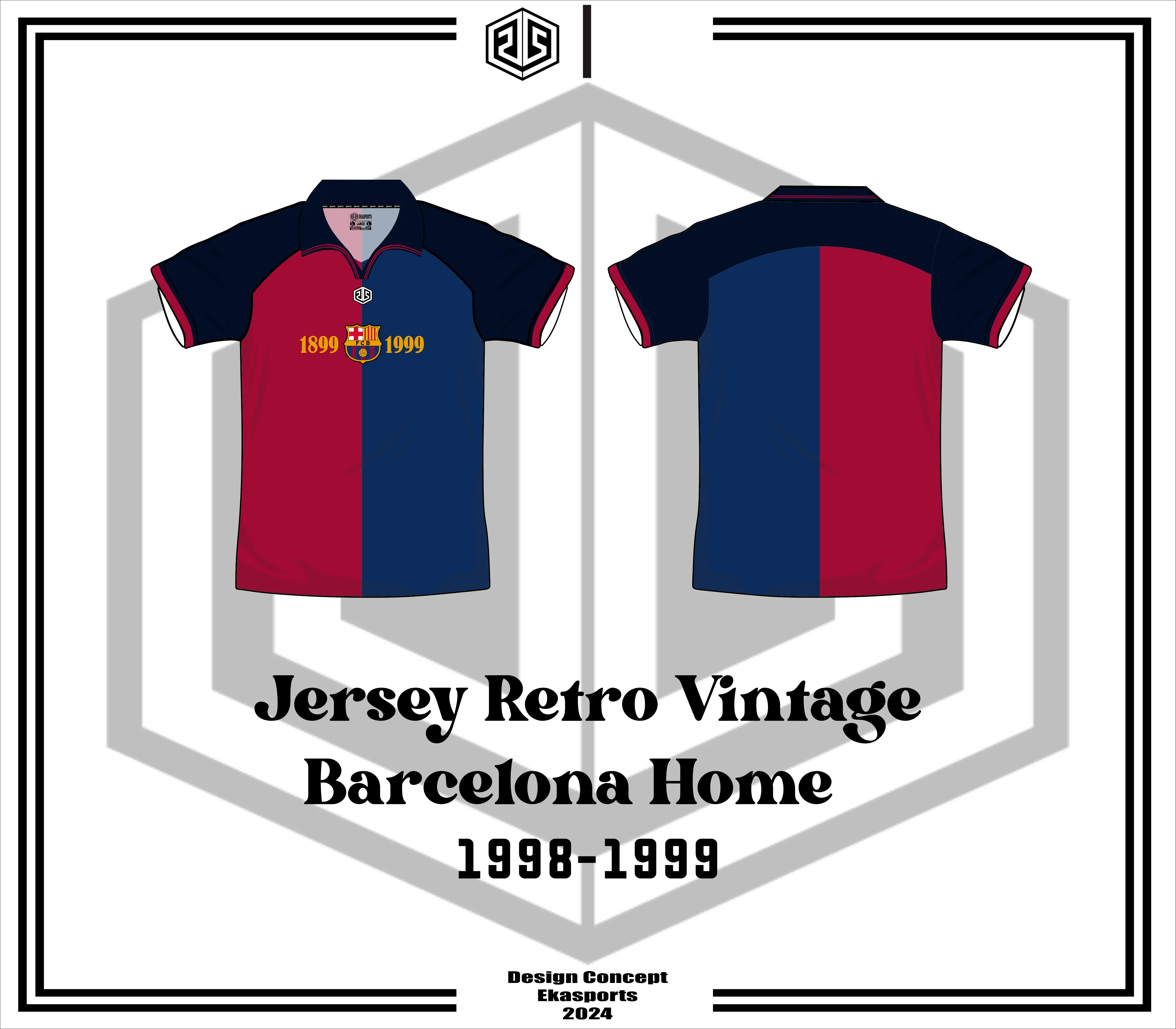 JERSEY RETRO VINTAGE BARCELONA HOME 1998-1999