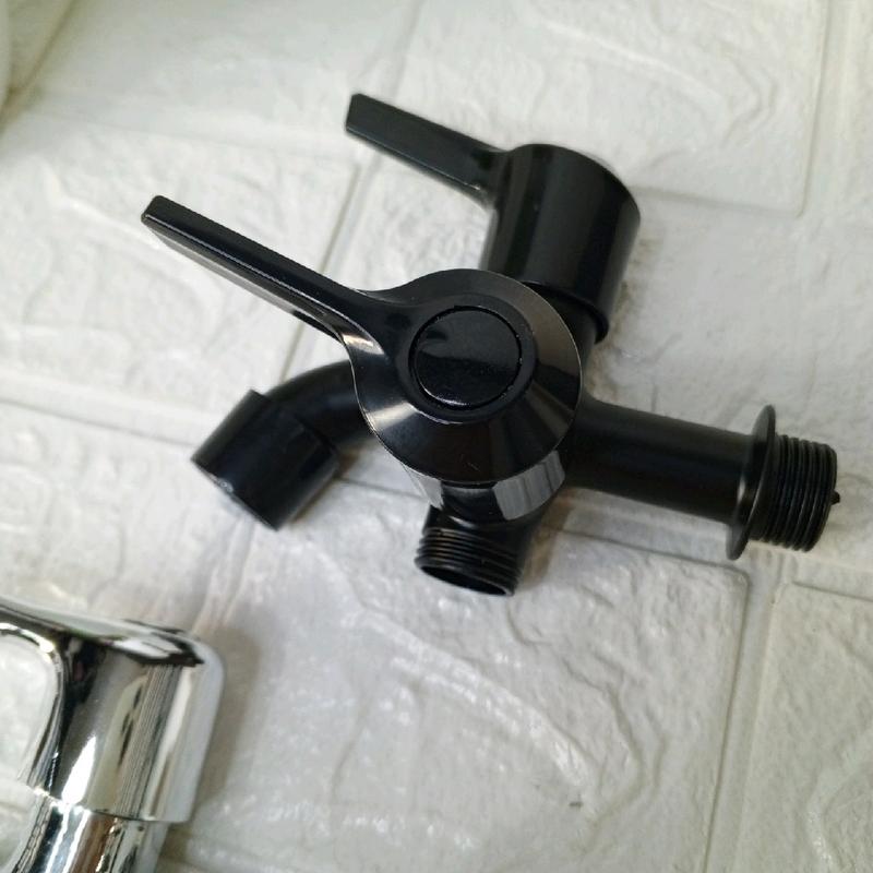 KRAN CABANG STAINLESS ANTI KARAT MODEL PUTAR DRAT 1/2 INCI BISA UNTUK SELANG SHOWER 2