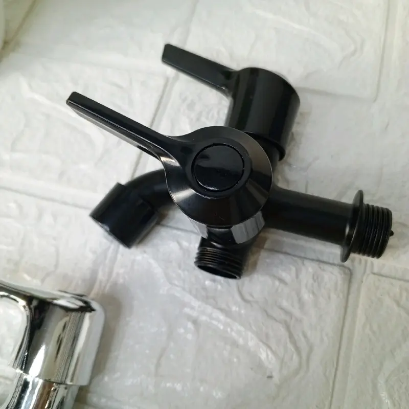 KRAN CABANG STAINLESS ANTI KARAT MODEL PUTAR DRAT 1/2 INCI BISA UNTUK SELANG SHOWER 2