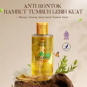 Derma Rivera Sampo Anti Rontok Rambut Herbal Ginseng Alami – Menguatkan Akar, Menutrisi Kulit Kepala, Mengurangi Kerontokan, Cocok untuk Rambut Tipis & Kulit Kepala Berminyak,Pria dan Wanita, Formula Lembut Tidak Iritasi, Rambut Sehat, Kuat & Lebih Tebal!